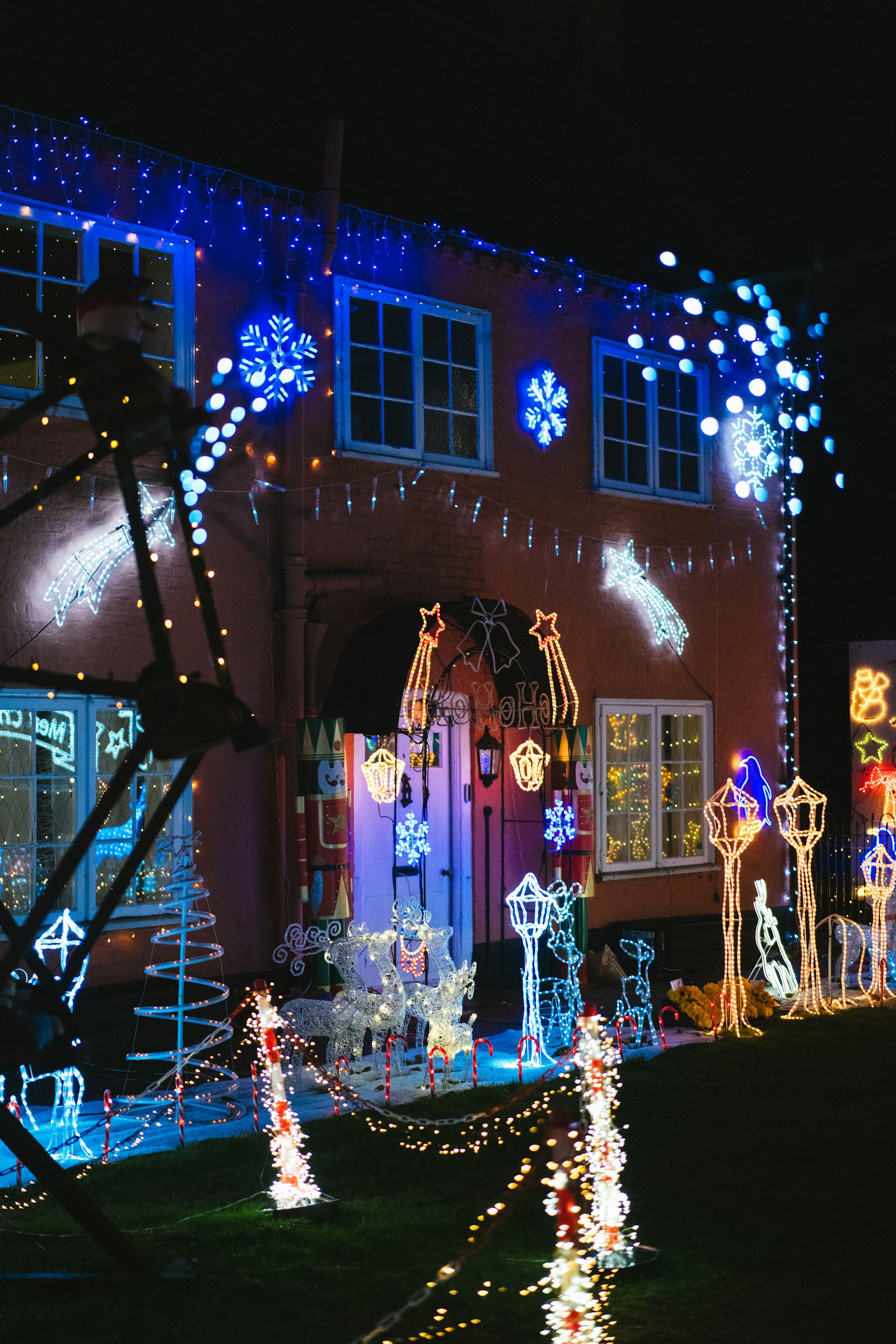 Temporary stock photo of a holiday-light display; not an Envision project