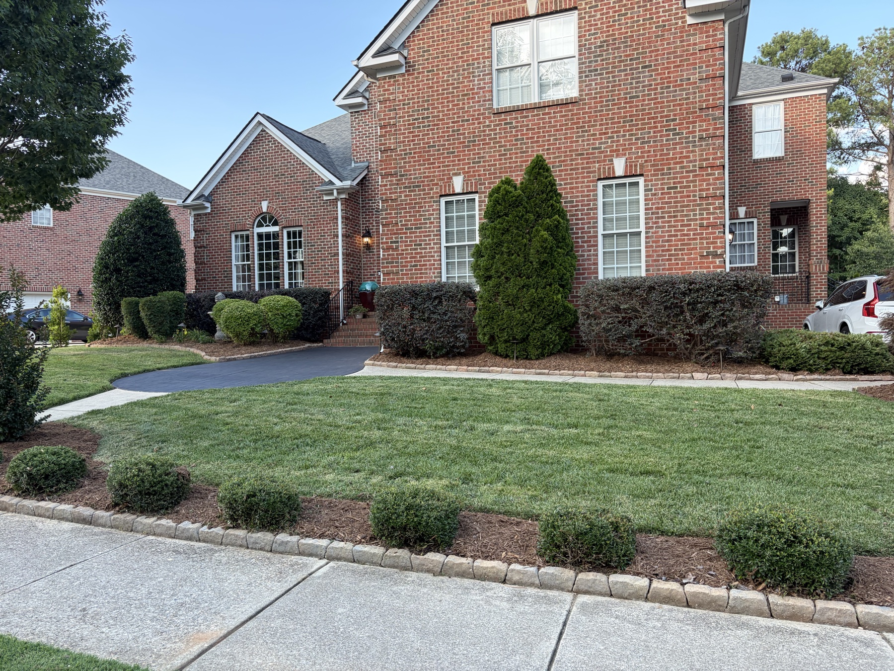Finished lawn and landscape after cleanup and detail work